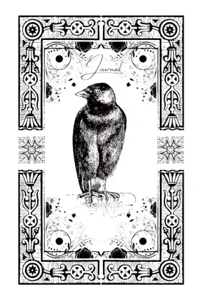 Journal: Gothic Raven Lined 100 page notebook 6x9 poster
