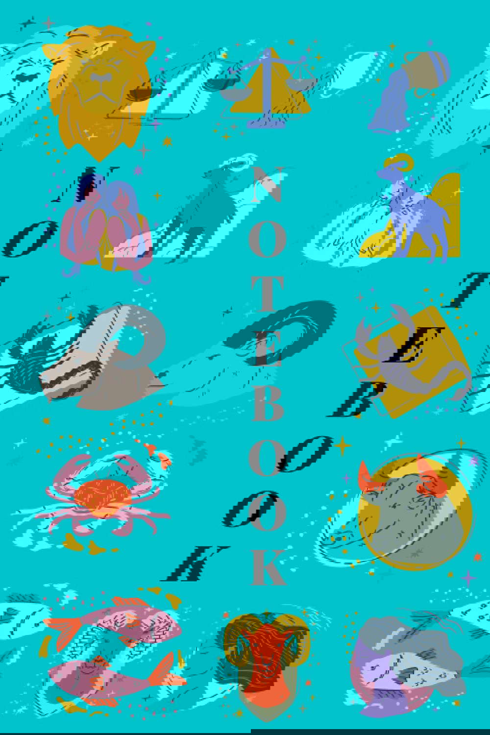 Notebook: Zodiac Themed Blank Lined Notebook poster