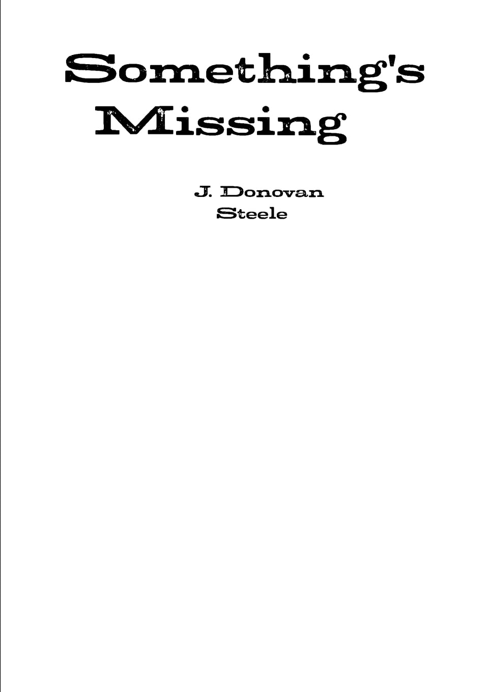 Something's Missing poster