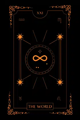 The World: Tarot Card Notebook - A5 - 120 Lined Pages poster