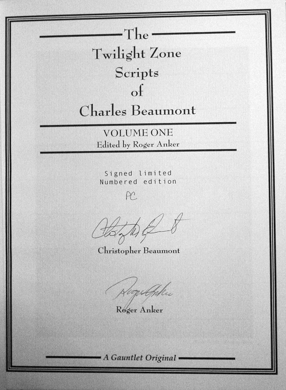 The Twilight Zone Scripts Of Charles Beaumont poster