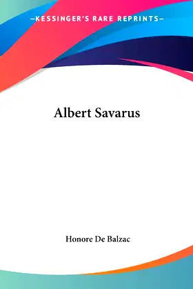 Albert Savarus poster