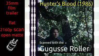 Hunter's Blood (1986) 35mm film trailer, flat open matte, 2160p poster