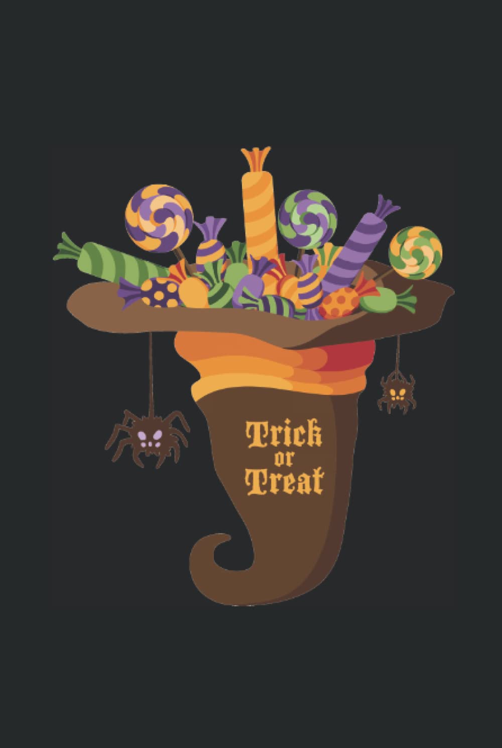 Trick or treat: 6x9 100 pages journal lined note book poster