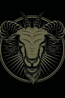 Baphomet Sabbatic Goat Graph Paper Composition Notebook 8.5 x 11 200 pages poster