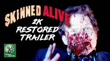 SKINNED ALIVE (1990) - 2K Restoration Trailer poster
