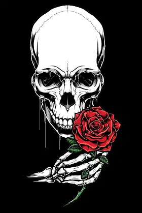 Notebook: College Ruled Composition Notebook / Skeleton Cover poster