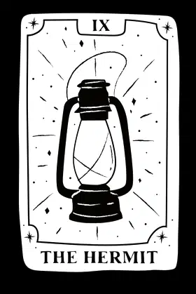 The Hermit: The Hermit tarot card notebook poster