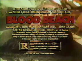 Blood Beach 1981 TV trailer poster