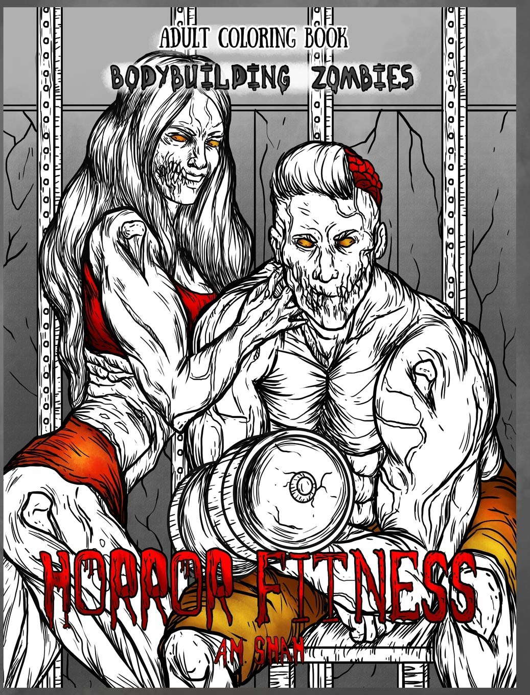 Adult Coloring Book Horror Fitness: Bodybuilding Zombies poster