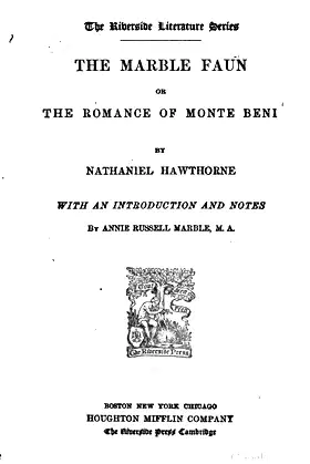 The marble faun, or, The romance of Monte Beni poster