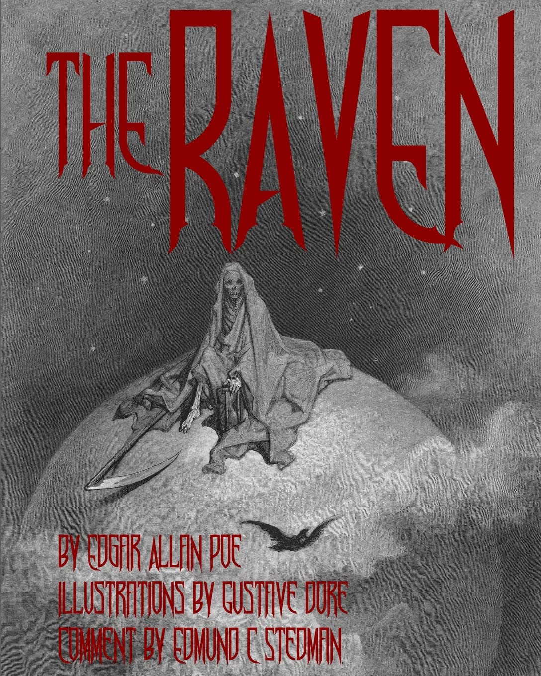 The Raven: Illustrated Cool Collectors Edition Printed in Calligraphy Fonts poster