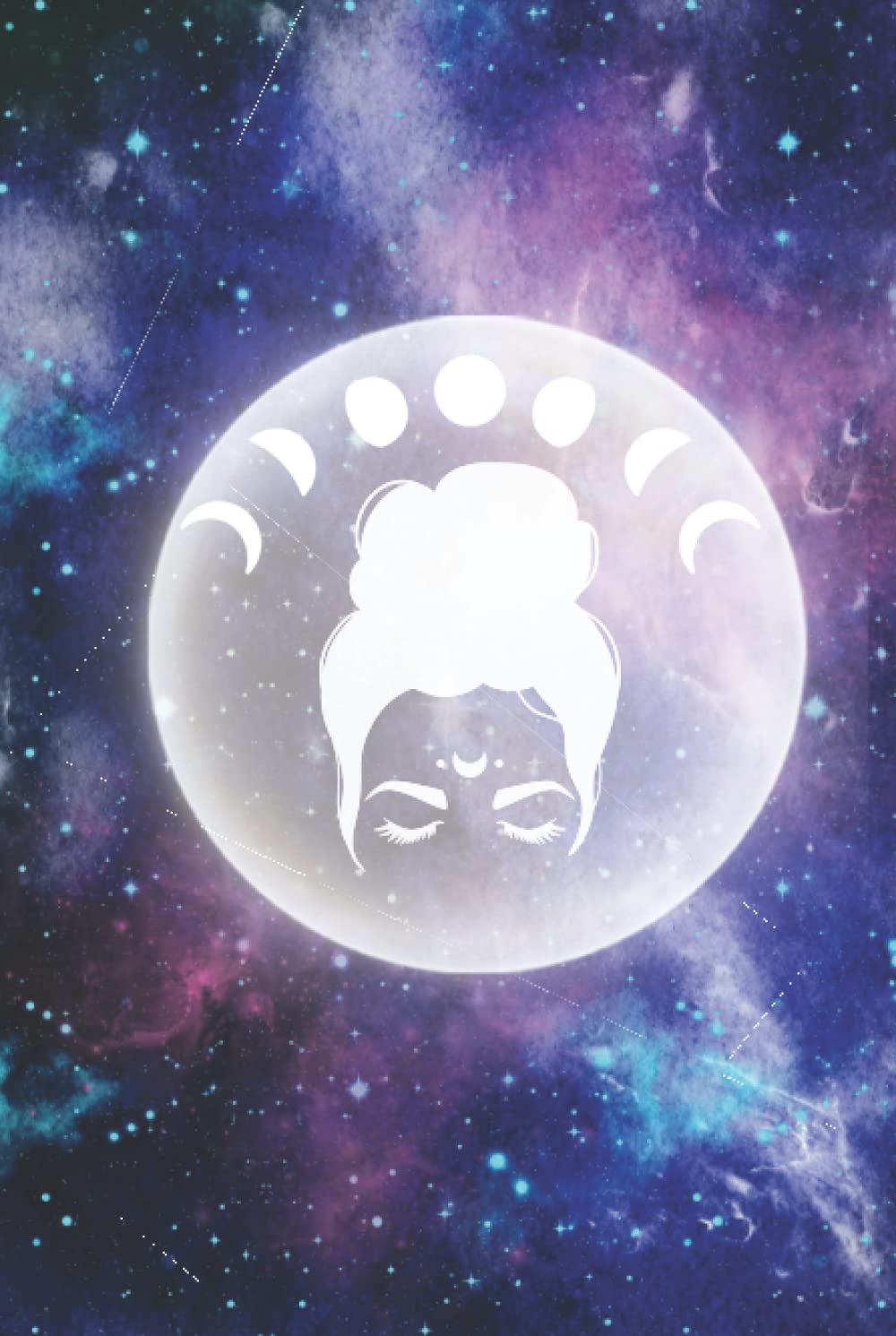 Moon Goddess Journal: Moon phase and lined journal poster