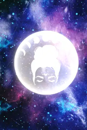 Moon Goddess Journal: Moon phase and lined journal poster