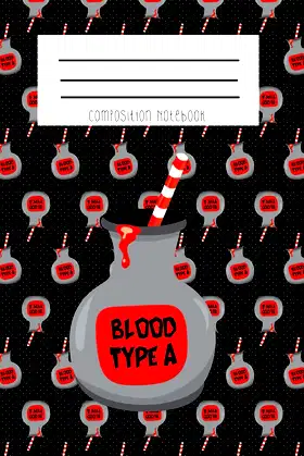 Composition Notebook: Vampire Blood Type A Halloween Notebook poster