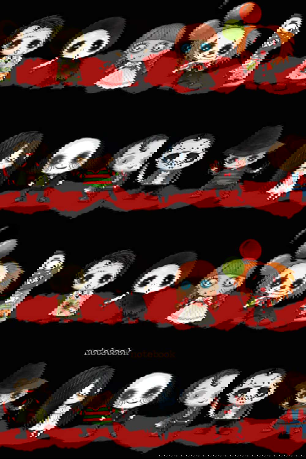 Little Horrors Notebook: 6"x9" lined notebook or journal; 100 pages poster
