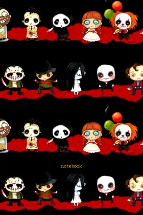 Little Horrors Notebook: 6"x9" lined notebook or journal; 100 pages poster