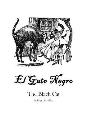 The Black Cat - El Gato Negro by Edgar Allan Poe (English-to-Spanish) poster