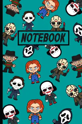 Notebook: Teal Notebook Journal for any Horror lover or fan 6x9 200 pages poster