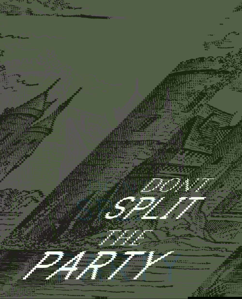 "Don't split up the party" Journal Notebook 7.5 x 9.25 100 Lined Pages poster