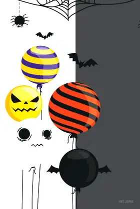 Halloween Balloons Spooky Journal poster