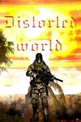 Distorted world poster