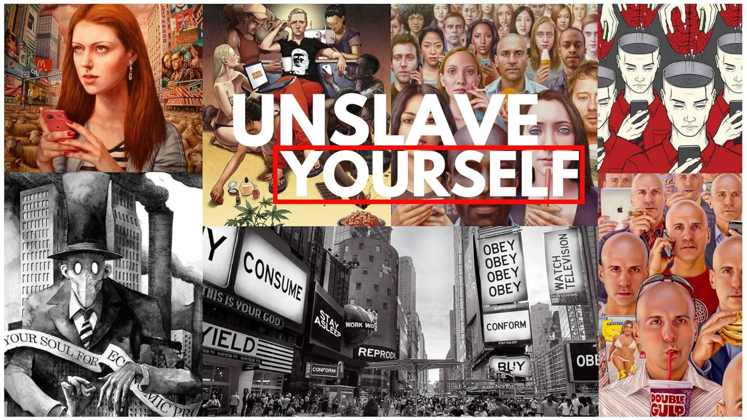 UNSLAVE YOURSELF: 'Vanish The Modern-Day Slavery" (Raw Copy) poster