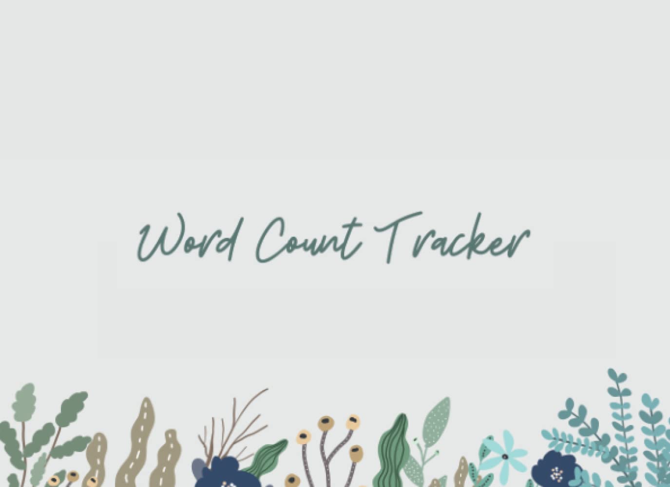 Word Count Tracker: Writing Sprints poster