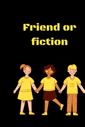 Friend or fiction: 120 pages, sized 8,5 x 11 inches, Notebook poster