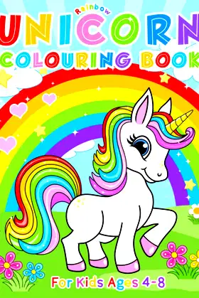Rainbow Unicorn: Colouring Book For Kids Ages 4-8 (UK Edition) poster