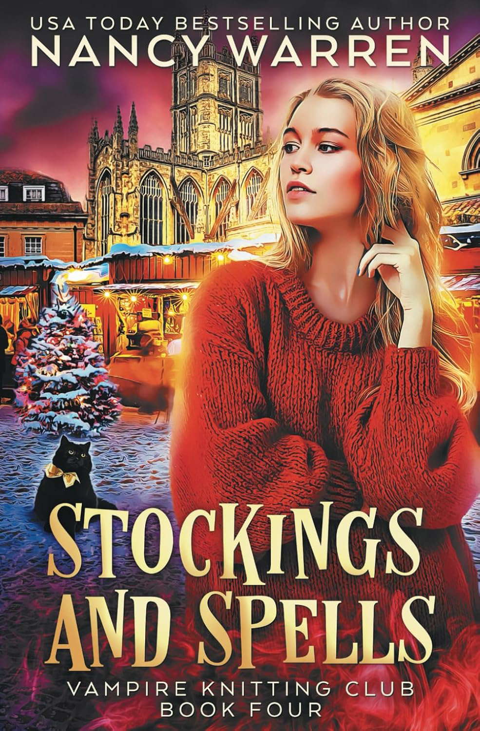 Stockings and Spells: A paranormal cozy mystery (Vampire Knitting Club) poster