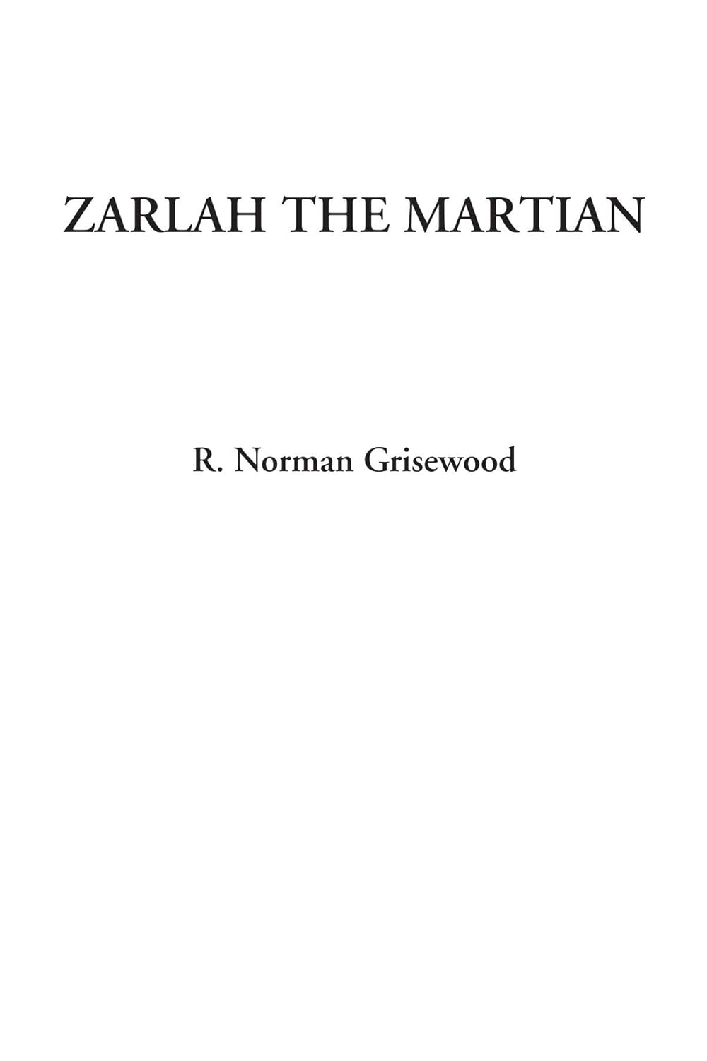 Zarlah the Martian poster