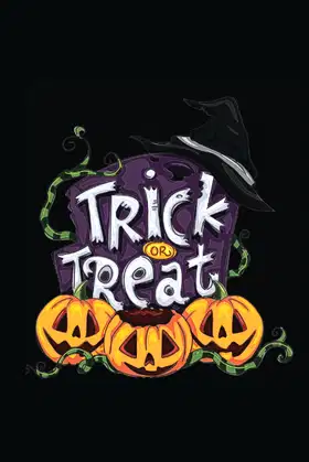 Trick or treat: 6x9 100 pages journal lined note book poster