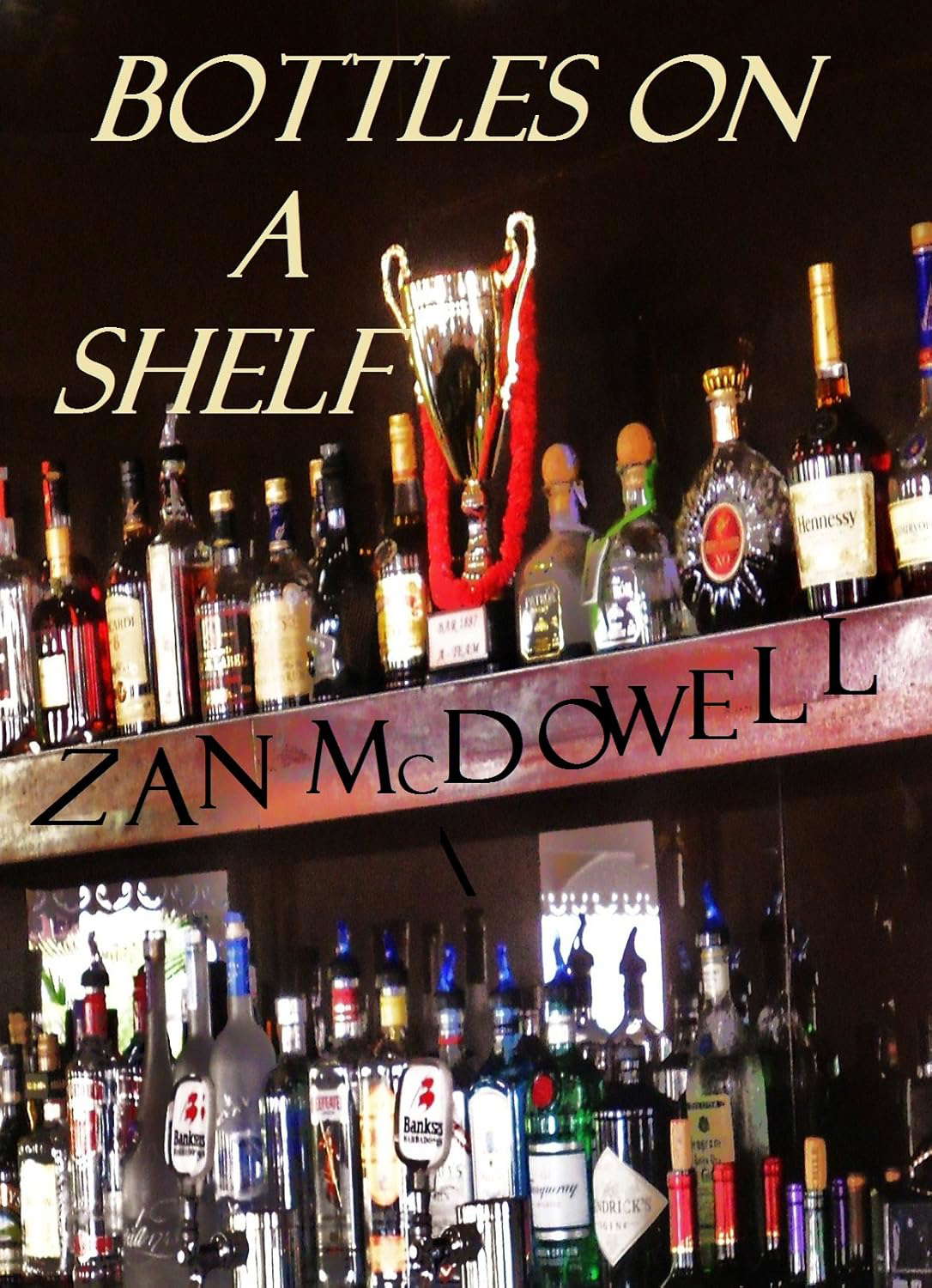 Bottles On A Shelf poster