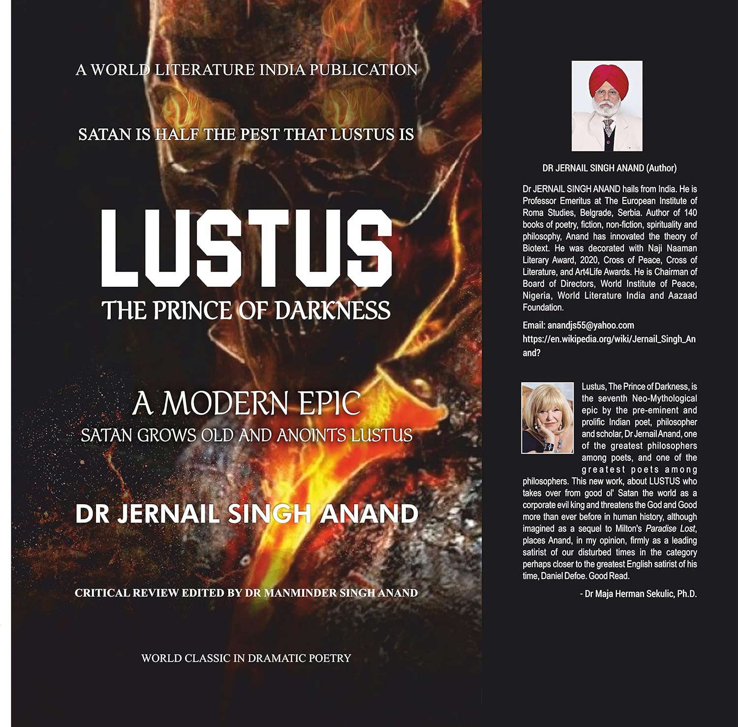 Lustus The Prince of Darkness: The Poetry Society of India poster