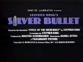 Silver Bullet 1985 TV trailer poster