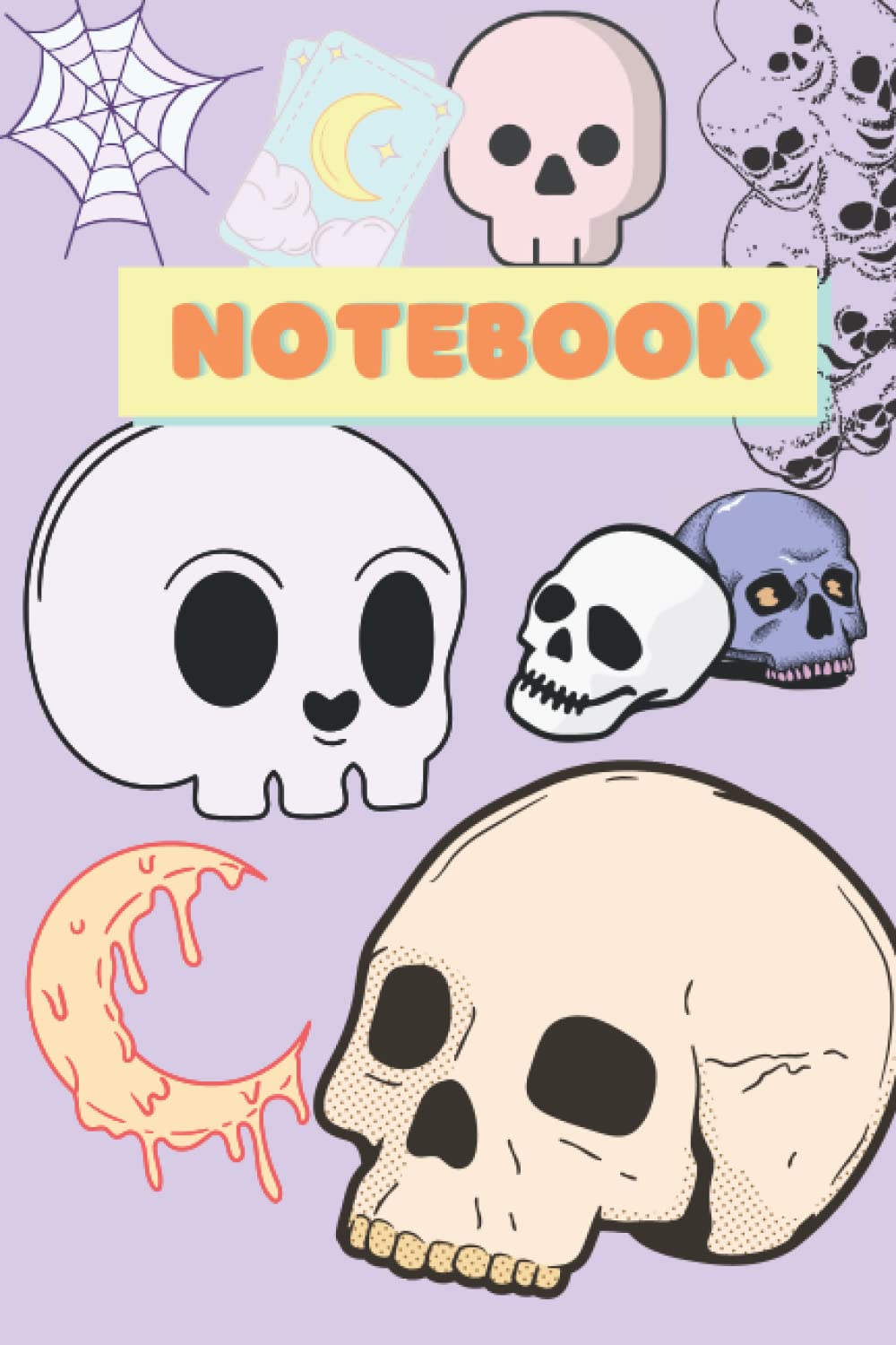 Notebook: Spooky Cute Skeleton Blank Lined Notebook poster