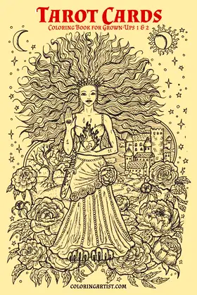 Tarot Cards Coloring Book for Grown-Ups 1 & 2 poster