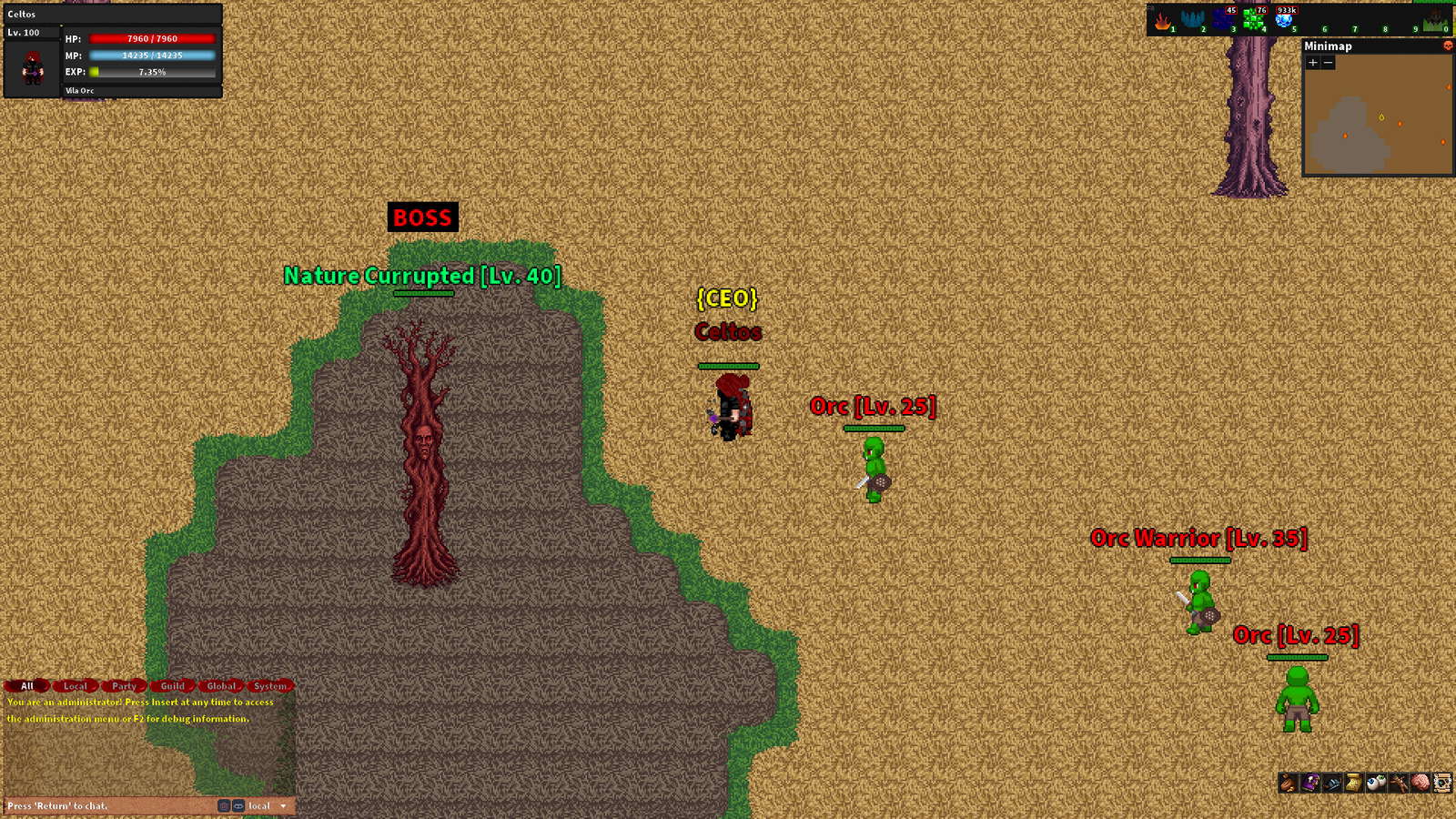 Rebornia - MMORPG 2D screenshot