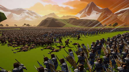 Polygon Fantasy Battle Simulator screenshot 1