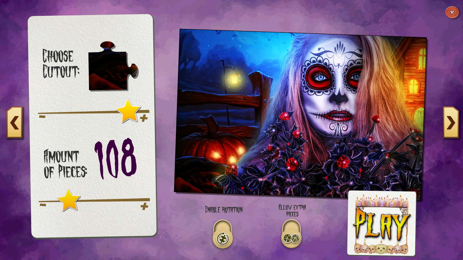 Sweet Holiday Jigsaws: Halloween Night screenshot