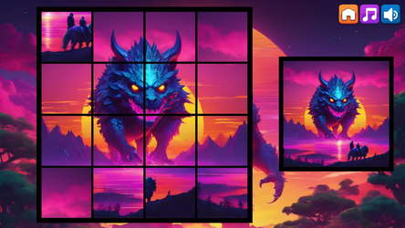 OG Puzzlers: Synthwave Monsters screenshot 1