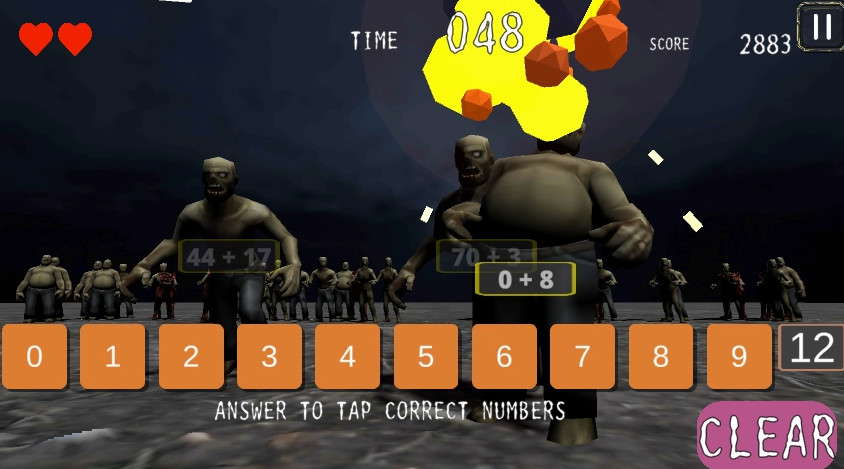 ZOMBIE MATHters screenshot